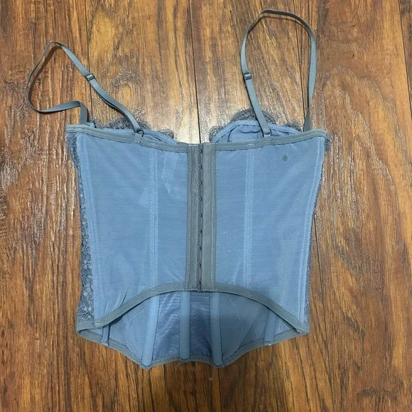 Urban Outfitters Dusty Blue Lace Bustier - Picture 2 of 3